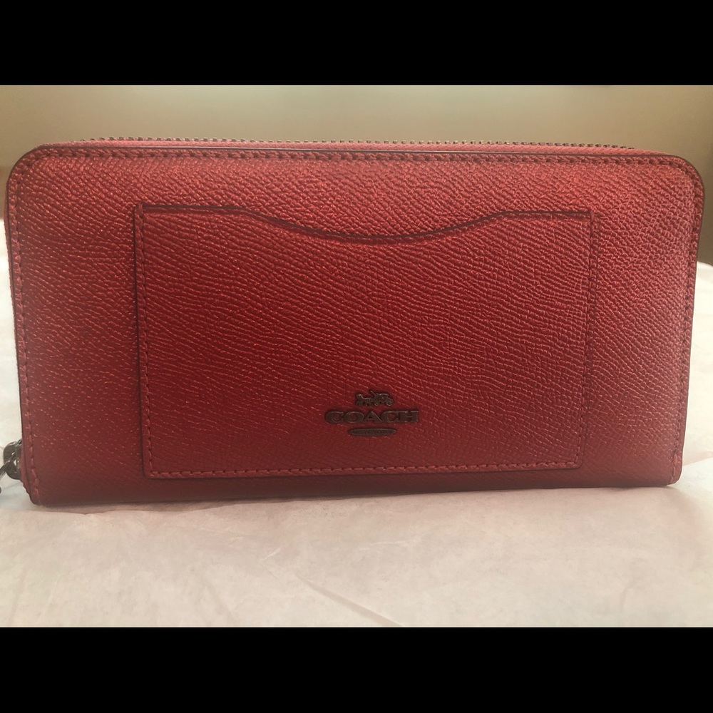 Coach Dark Red Wallet-Like New!